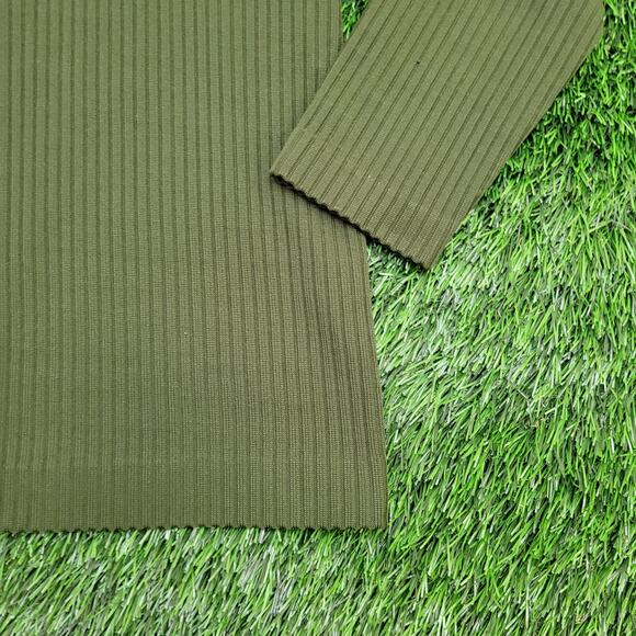Vintage 80s MOD Cardigan Women Small 17x24 Army-Green Winter - Picture 9 of 10